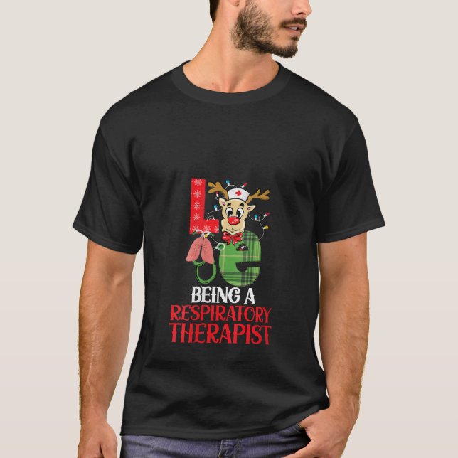 Kärlek är en respiratorisk terapeut, jultid rt xm t shirt (Framsida)