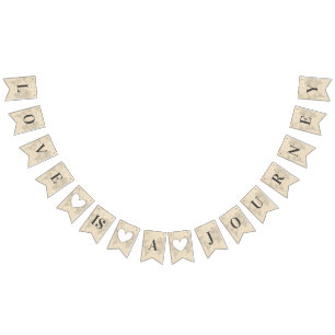 Kärlek är en resväg Karta Bröllop Möhippa Vimplar