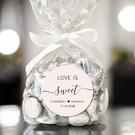 Kärlek är en Rosa-bröllopsförmån Runt Klistermärke