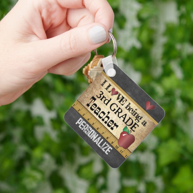 Kärlek är en tredje Klass-lärare Nyckelring (Hand)