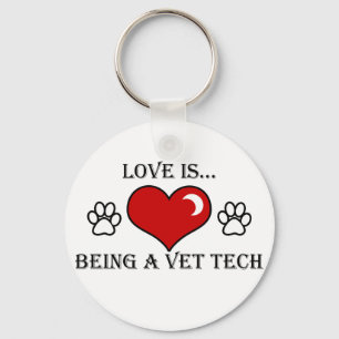 kärlek är en vettechkeychain nyckelring