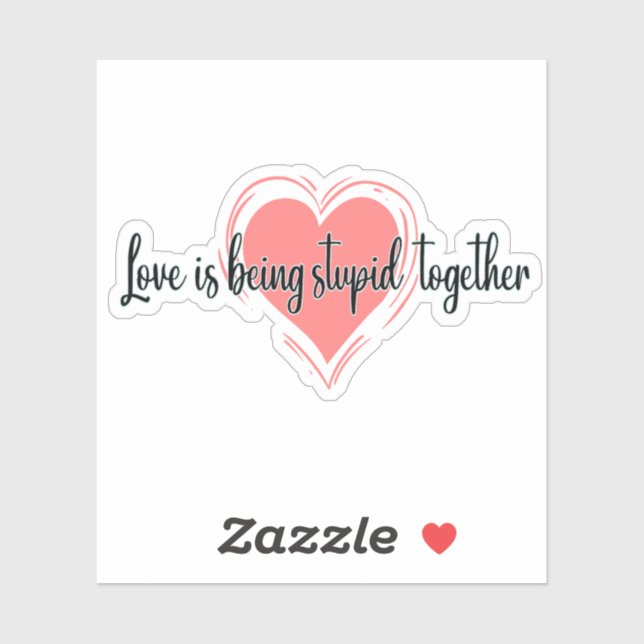 kärlek är enfaldigt klistermärken (Ark)