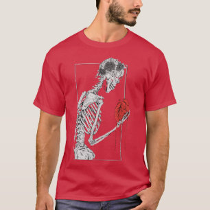 Kärlek är Eternt Gothic Skeleton Älskare T-Shirt