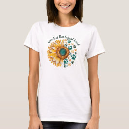 Kärlek är ett fyrbent ord, hundälskare, hundmamma t shirt