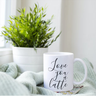 Kärlek är ett latte kaffe Två-Tonad mugg