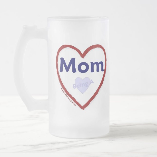 Kärlek är ett Mamma Frostat Ölglas (Vänster)