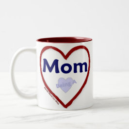 Kärlek är ett Mamma Två-Tonad Mugg