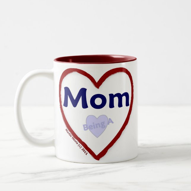 Kärlek är ett Mamma Två-Tonad Mugg (Vänster)