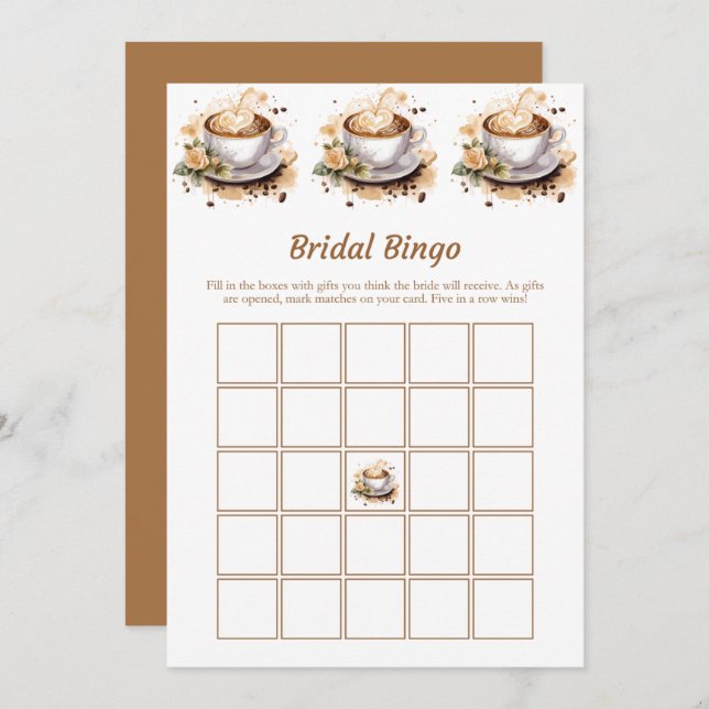 Kärlek är ett Möhippa Bingo-spelkort Inbjudningar (Fram/baksida)