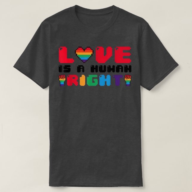 Kärlek är ett Pride för Höger LGBT Pride Gay Proud T Shirt (Design framsida)