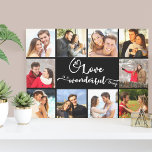 Kärlek är ett underbart Sak Black 10-foto Canvastryck<br><div class="desc">Skapa en egen fotoarbetsyta med 10 av bildernas favoriter. Konstruktionen är handskriven med hjärtmussla från kärlek och lyder "kärlek är ett underbart sak". Perfekt för bilder eller romantiska foton för familjen. Den här designen har en svart bakgrund som du gärna kan ändra om du vill (klicka på "anpassa ytterligare" eller...</div>