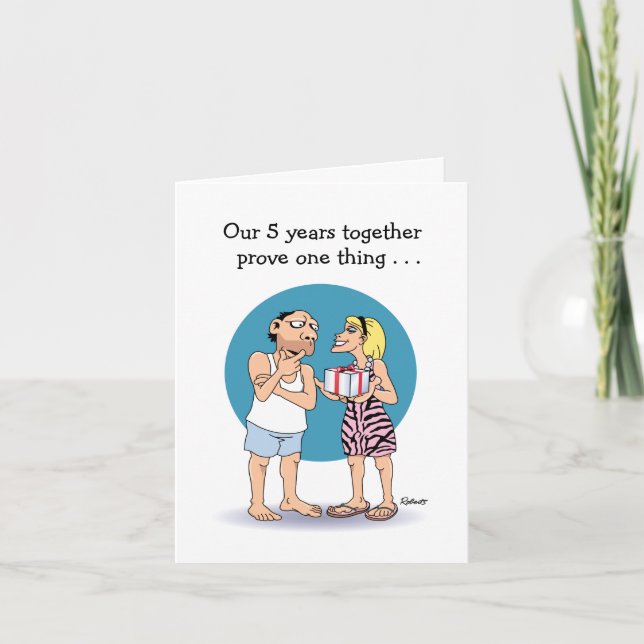 "Kärlek" är femårsdagen Kort (Framsida)