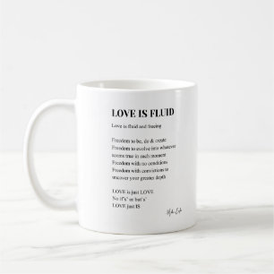 Kärlek är flytande dikt poetry wall art kaffe te m kaffemugg