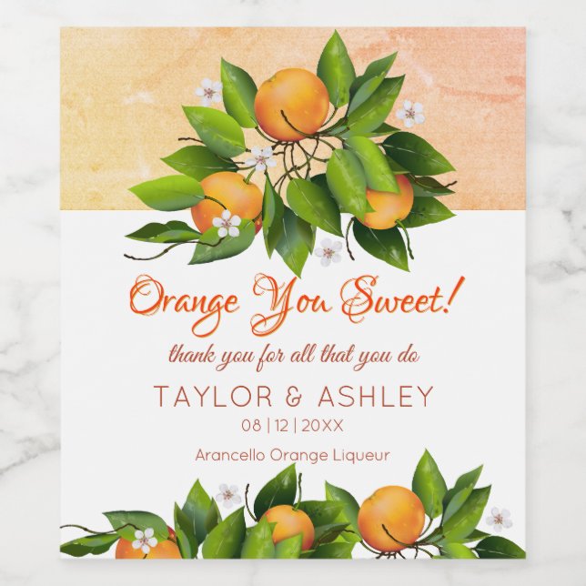 Kärlek är frukt av sötad Orange Vinflaska Etikett (Singel etikett)