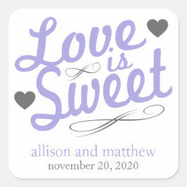 Kärlek är gamla, gamla, feta etiketter (Lila/Grått