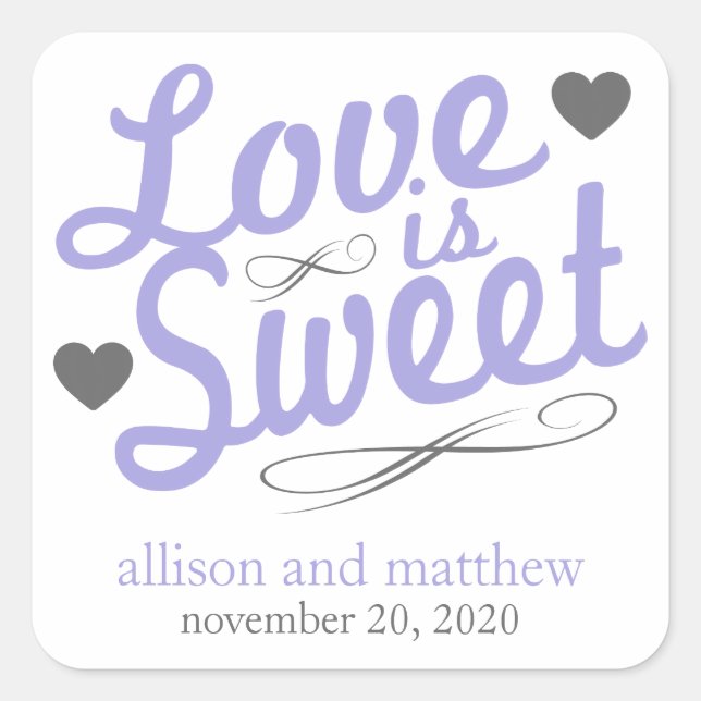 Kärlek är gamla, gamla, feta etiketter (Lila/Grått (Framsida)