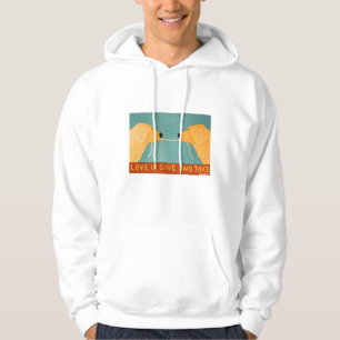 Kärlek är Ge och Take-Goldens - Stephen Huneck Hoodie