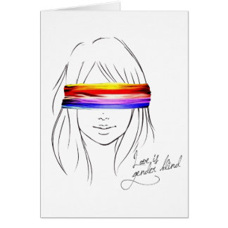 Kärlek är genderblinden hälsningskort