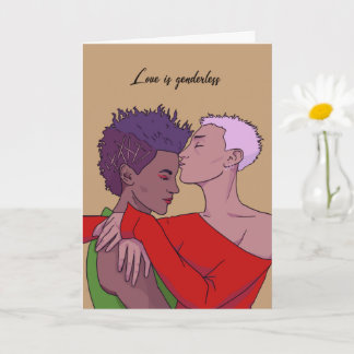 Kärlek är Genderless LGBTQ Helgdag Kort
