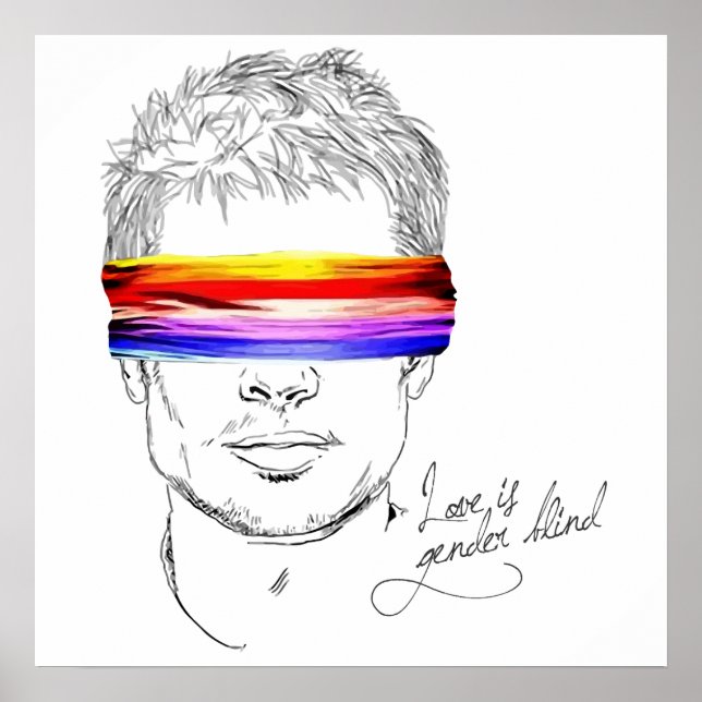 Kärlek är Gendernas Blind Poster (Framsidan)