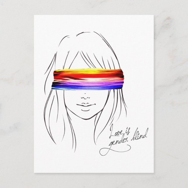 Kärlek är Gendernas Blind Vykort (Framsida)