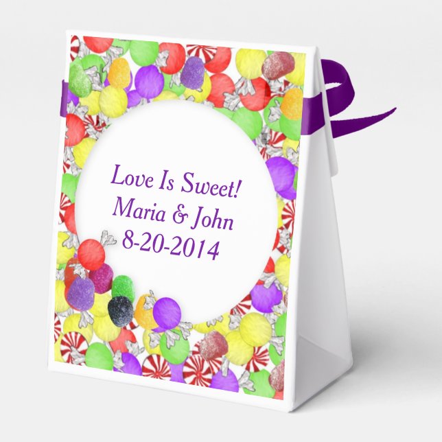 Kärlek är godis-favoritruta presentaskar (Baksidan Sidan)