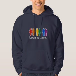 KÄRLEK ÄR GRUNDLÄGGANDE KÄRLEK SWEATSHIRT MED LUVA