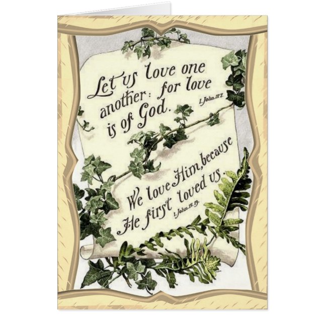 Kärlek är Gud Hälsningskort (Framsidan)