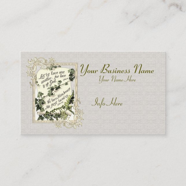 Kärlek är Gud Visitkort (Framsida)