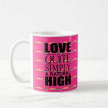 Kärlek är helt enkelt ett naturligt kaffe mugg