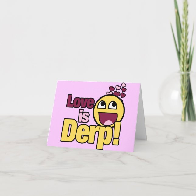 Kärlek är Herp Derp Helgkort (Framsida)