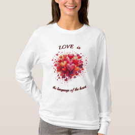 Kärlek är hjärtats språk, Alla hjärtans dag T Shirt