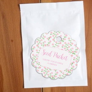 Kärlek är i blom Blomsterfröpaket i rosa Gåvor Etiketter