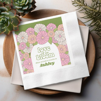 Kärlek är i blom - Boho blommor Bröllopsdusch Pappersservett