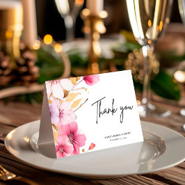 Kärlek är i blom Bröllopsfest Tack Kort