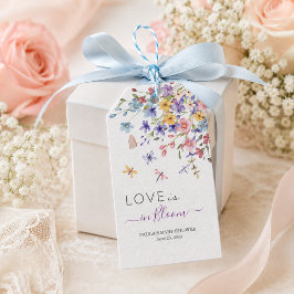 Kärlek är i blom Dragonflugor Baby Shower Presentetikett