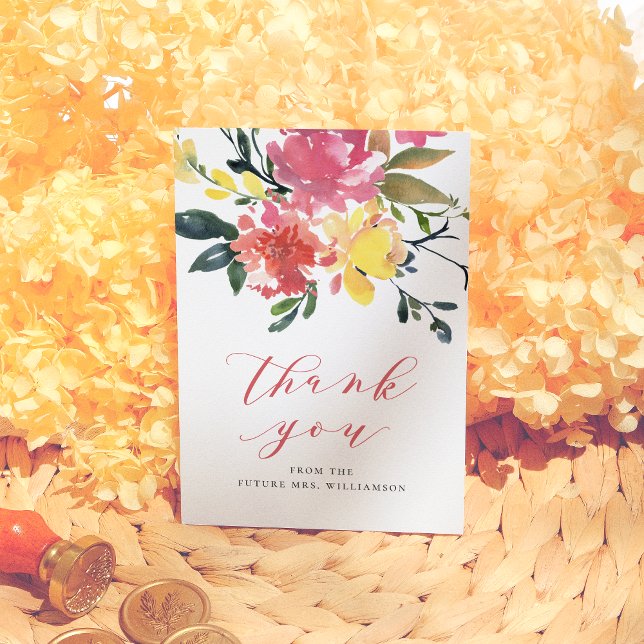 Kärlek är i blom Frühlingsblommor Bröllopsdusch Tack Kort (Skapare uppladdad)