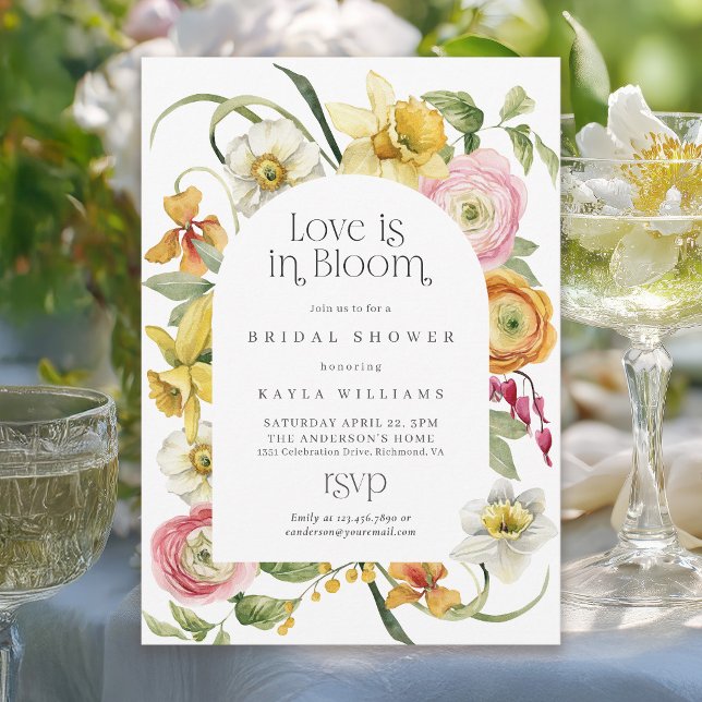 Kärlek är i blom Frukost eller Bröllopsfirande med Inbjudningar (Invitation may be ordered in both printed and instant download digital formats.)