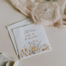 Kärlek är i blom Wildflower Bröllopsdusch Pappersservett