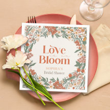 Kärlek är i blomning Boho Vildblomma Bröllopsdusch