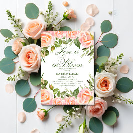 Kärlek är i Bloom Blommigt Garden Möhippa Inbjudningar