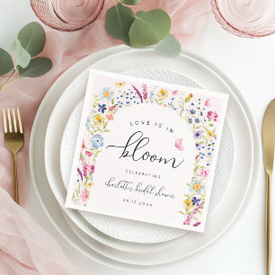 Kärlek är i Bloom Blommigt Napkins Pappersservett