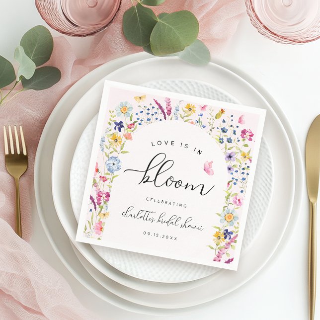 Kärlek är i Bloom Blommigt Napkins Pappersservett (Skapare uppladdad)