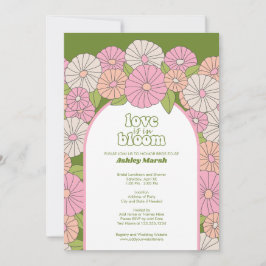 Kärlek är i Bloom - Boho Flowers Möhippa Inbjudningar