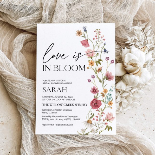 Kärlek är i Bloom | Inbjudningskort för möhippan (Skapare uppladdad)