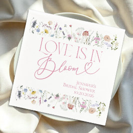 Kärlek är i Bloom | Möhippa för vattenfärgsBlommig Pappersservett