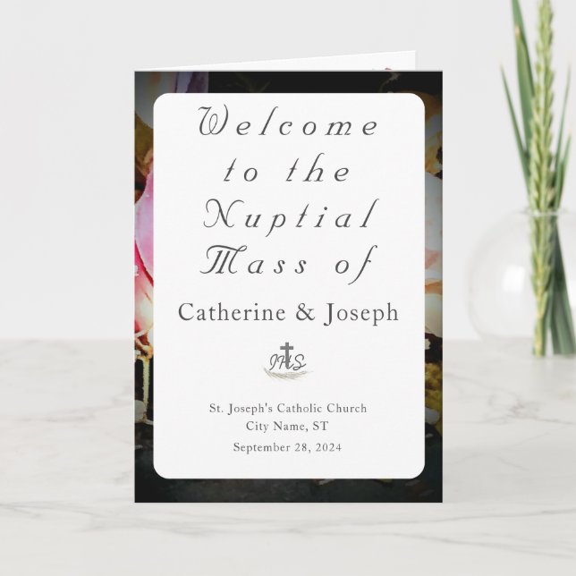 Kärlek är i Bloom Nuptial Mass med Photo Program (Framsida)