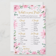 Kärlek är i Bloom Shower What's in Your Purse Game