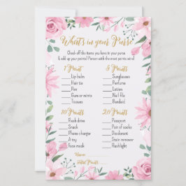 Kärlek är i Bloom Shower What's in Your Purse Game