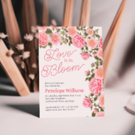 KÄRLEK ÄR I BLOOM SÖT ROSA VILD RO INBJUDNINGAR